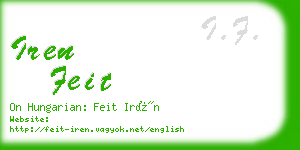 iren feit business card